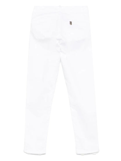 Floral-Embroidered Jeans