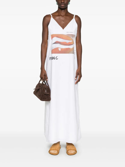 Graphic-Print Maxi Dress