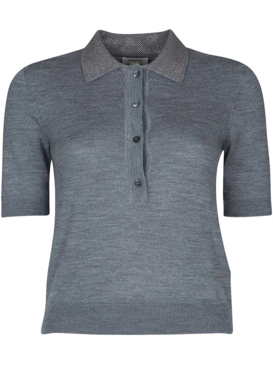Short-Sleeve Polo Top