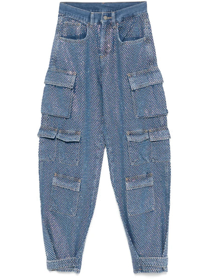 Crystal-Embellished Jeans