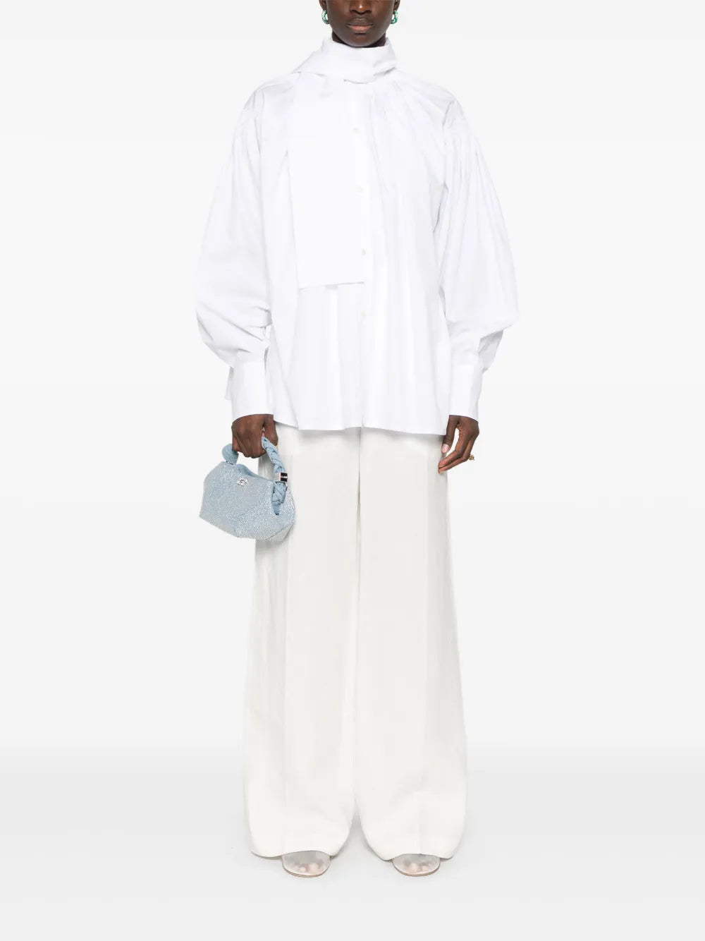 Scarf-Detail Shirt
