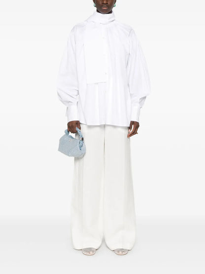 Scarf-Detail Shirt