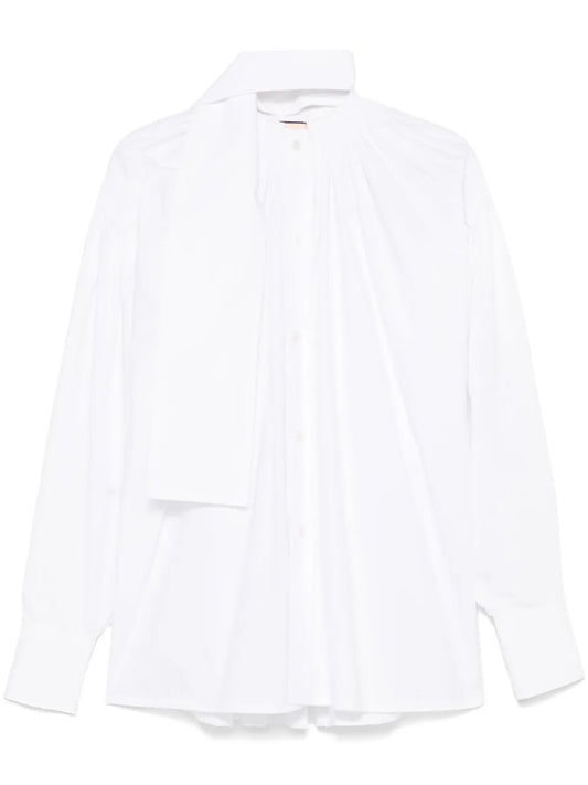 Scarf-Detail Shirt
