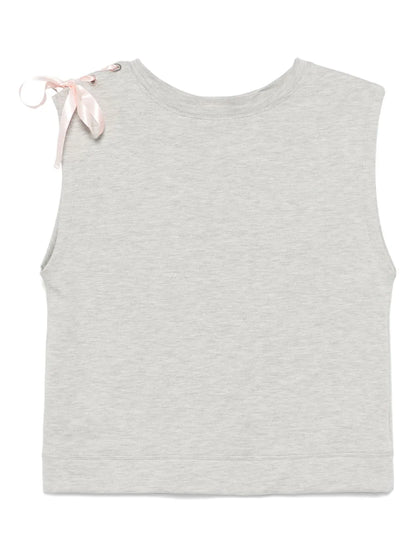 Ribbon-Detail Sleeveless Top