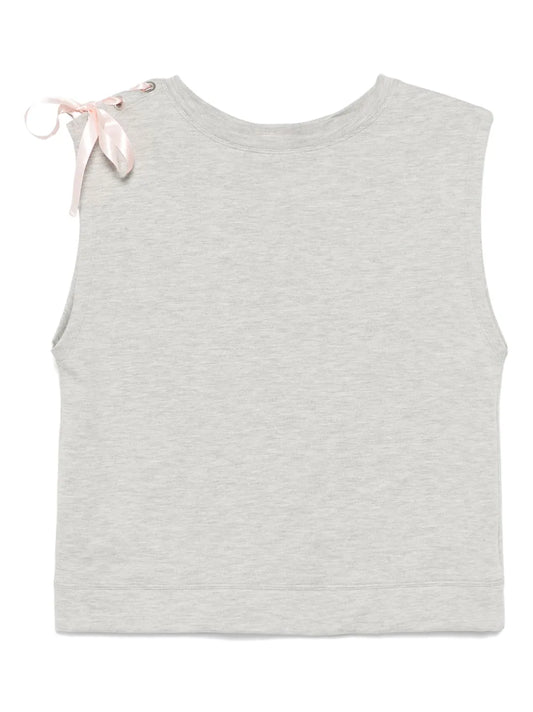 Ribbon-Detail Sleeveless Top