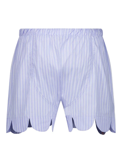 Striped Scalloped Boxer Shorts