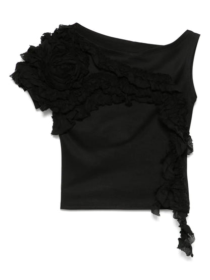 Floral-Appliqué Top