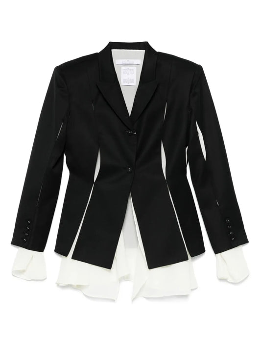 Cut-Out Layered Blazer