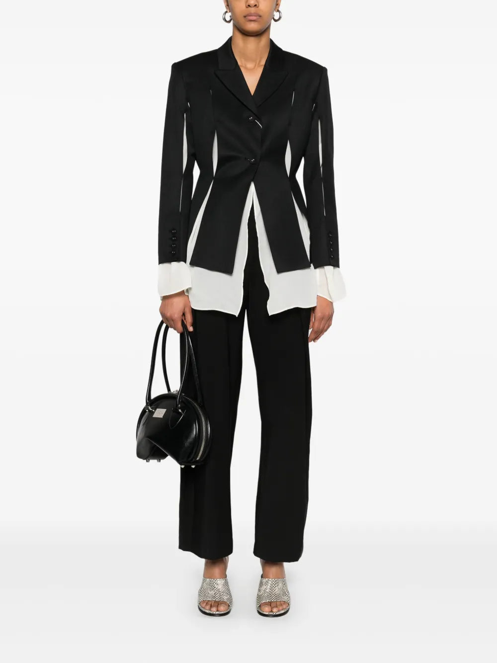 Cut-Out Layered Blazer