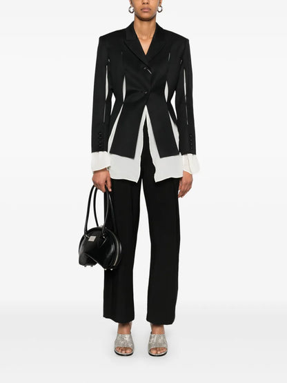 Cut-Out Layered Blazer