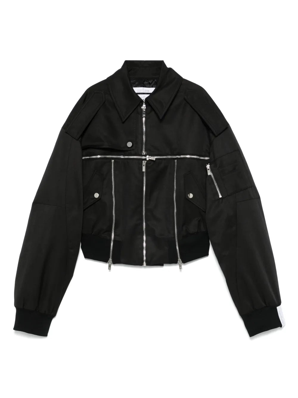 Zip-Detailed Bomber Jacket