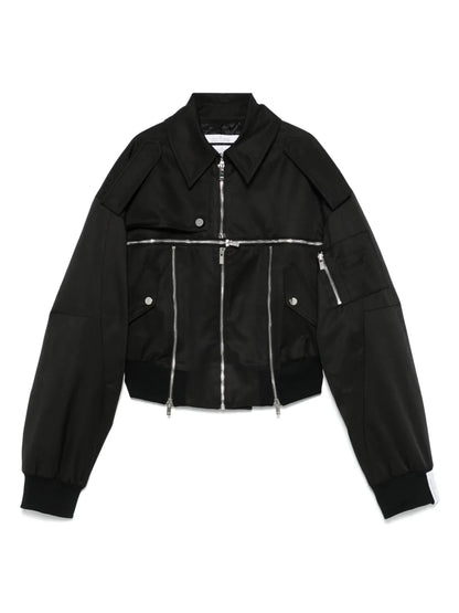 Zip-Detailed Bomber Jacket