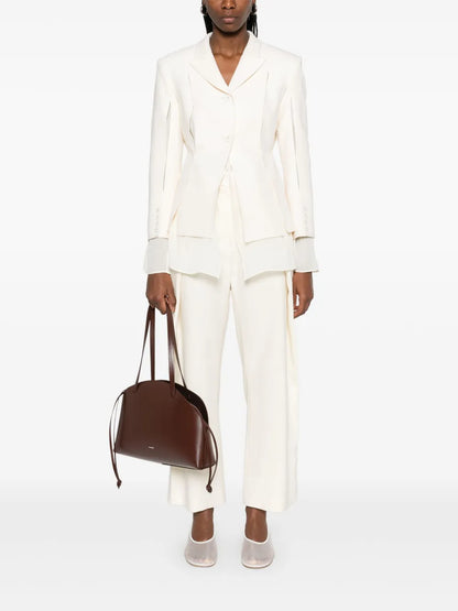 Pleated Wide-Leg Trousers