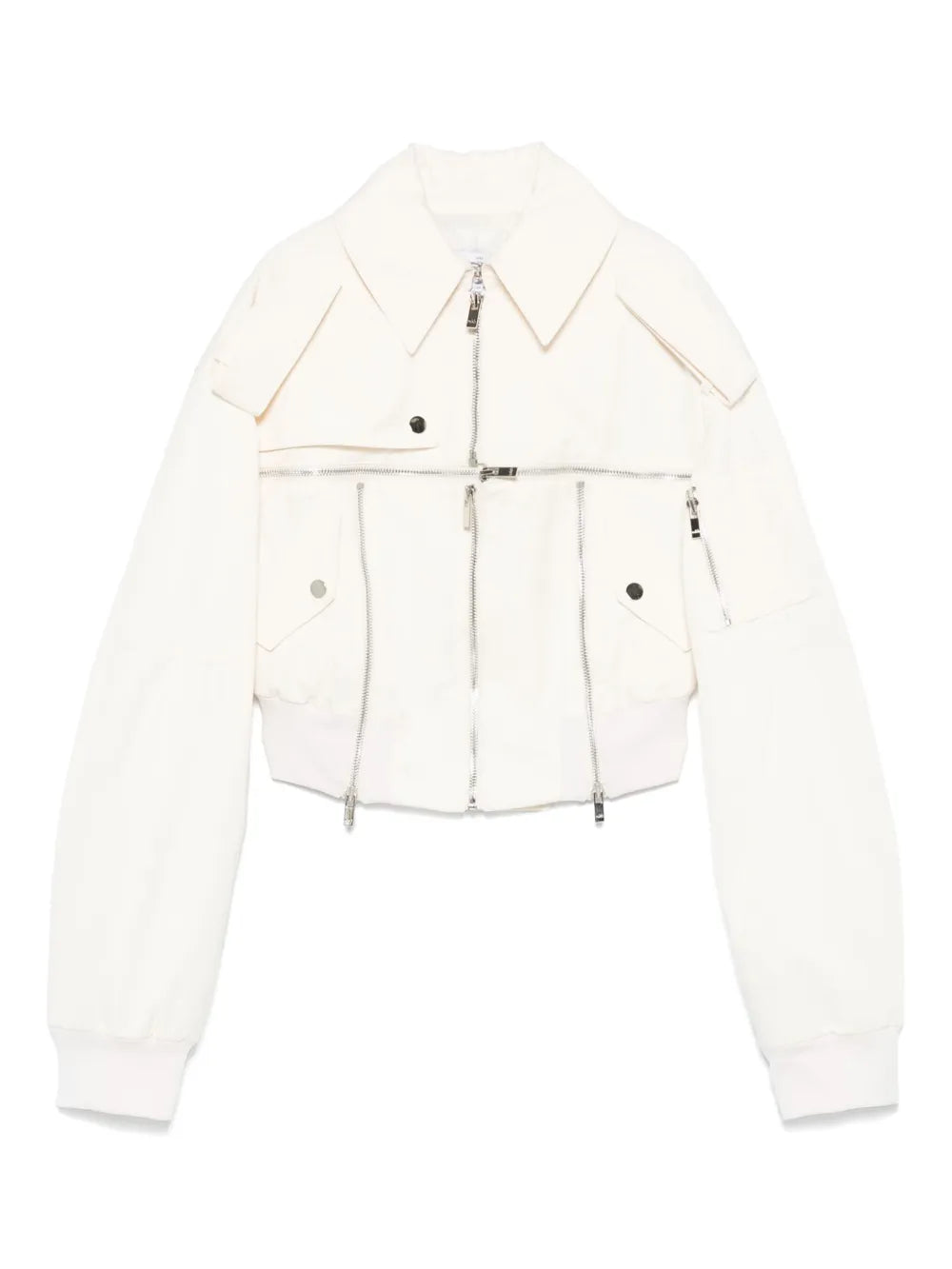 Zip-Detailed Bomber Jacket