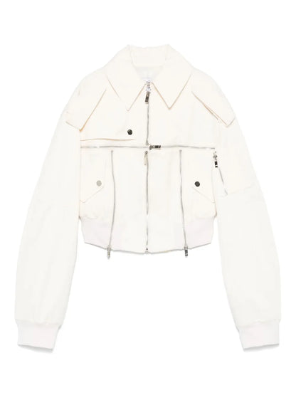 Zip-Detailed Bomber Jacket
