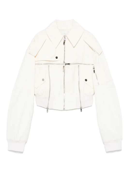 Zip-Detailed Bomber Jacket