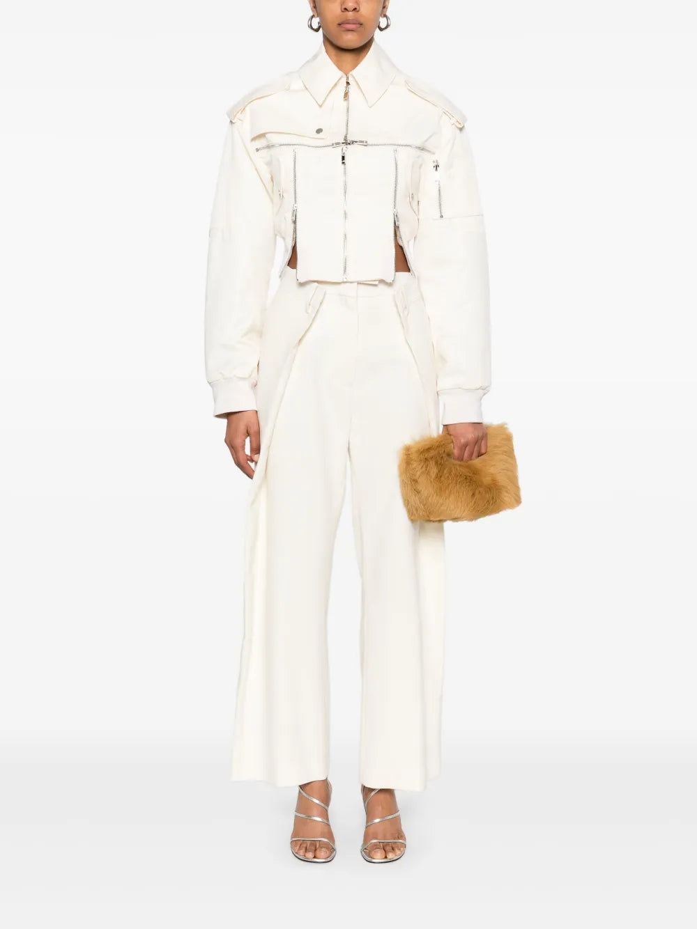 Zip-Detailed Bomber Jacket