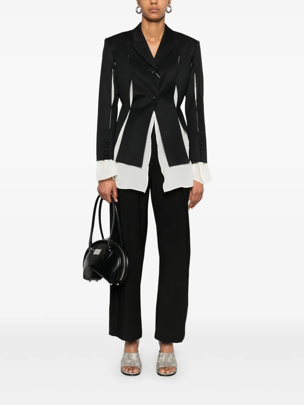 Pleated Wide-Leg Trousers