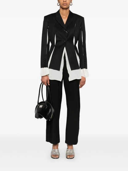 Pleated Wide-Leg Trousers