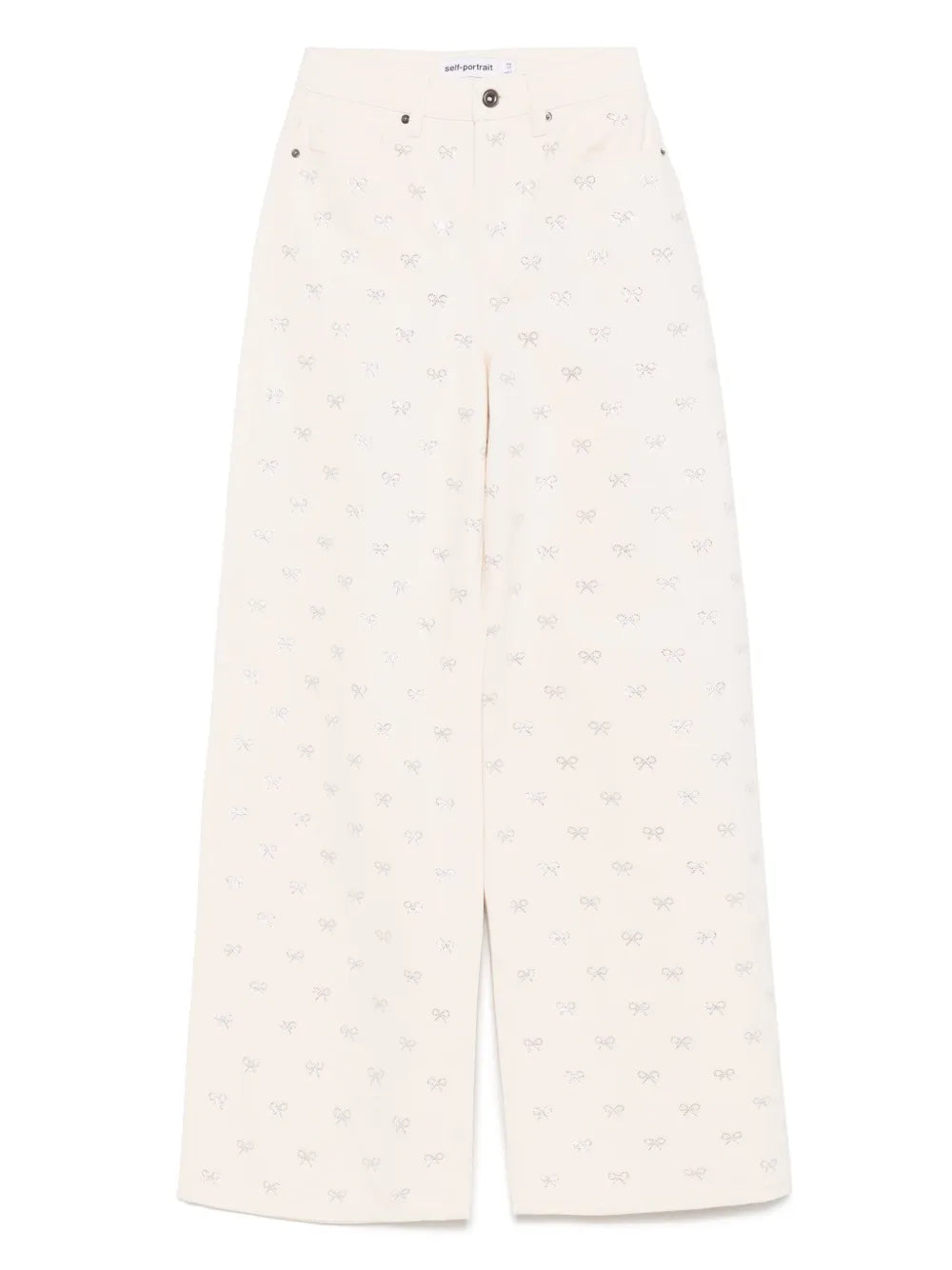 Bow-Embellished Jeans