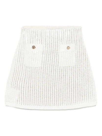 Sequined Crochet Mini Skirt