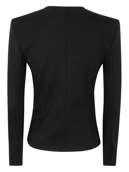 Milano-Stitch Shoulder-Pads Jacket