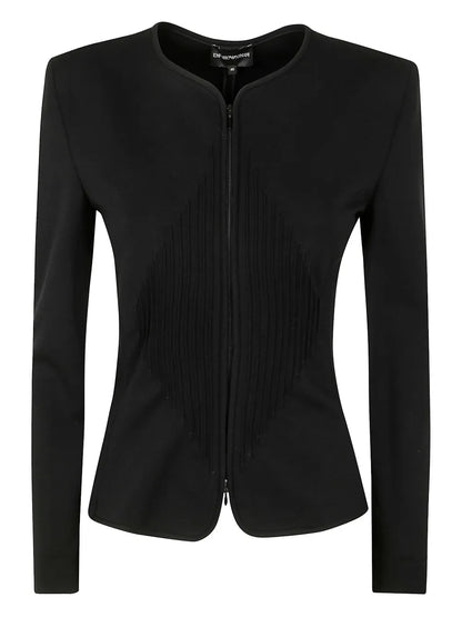 Milano-Stitch Shoulder-Pads Jacket