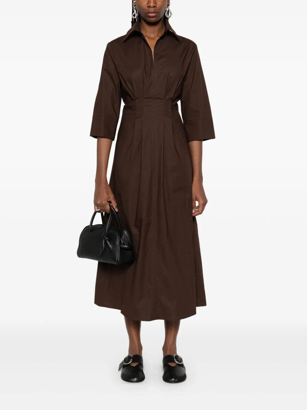 Poplin Midi Dress