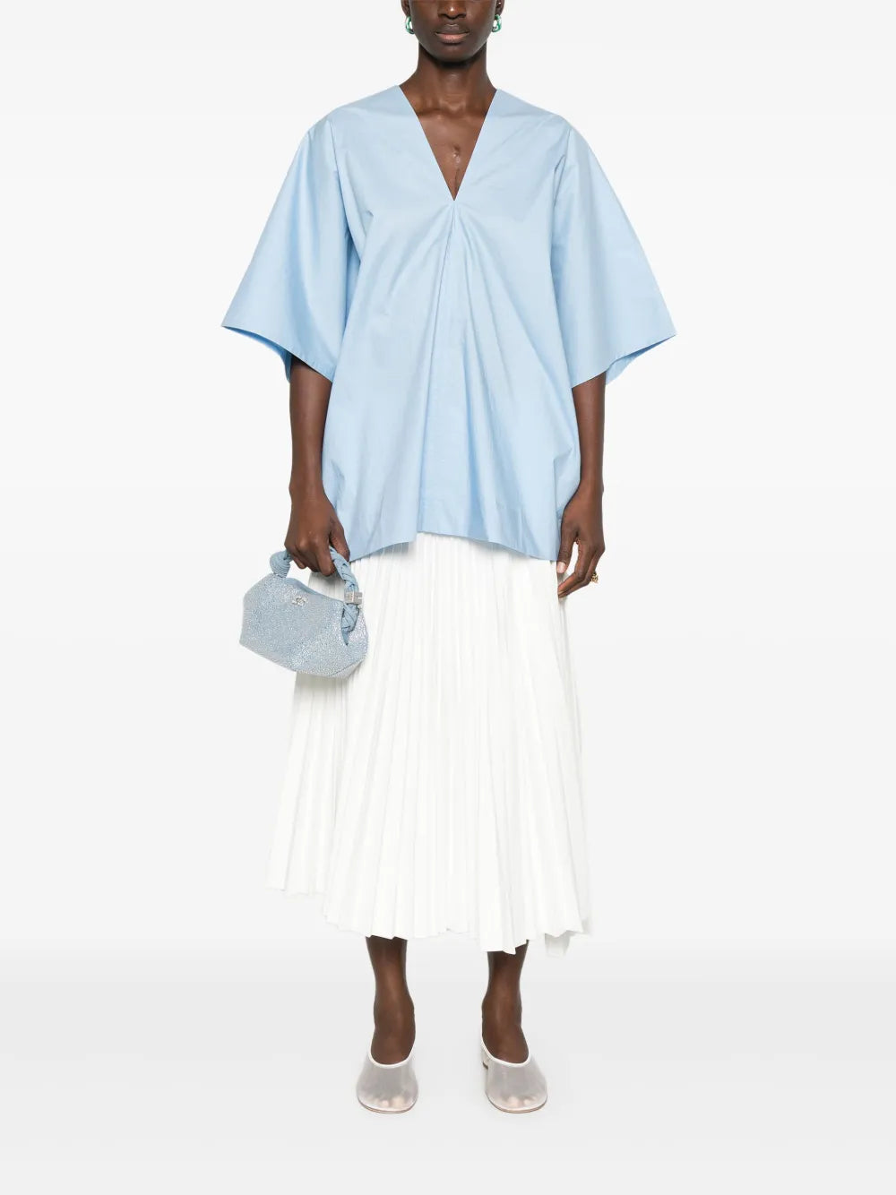 Pleated Midi Skirt