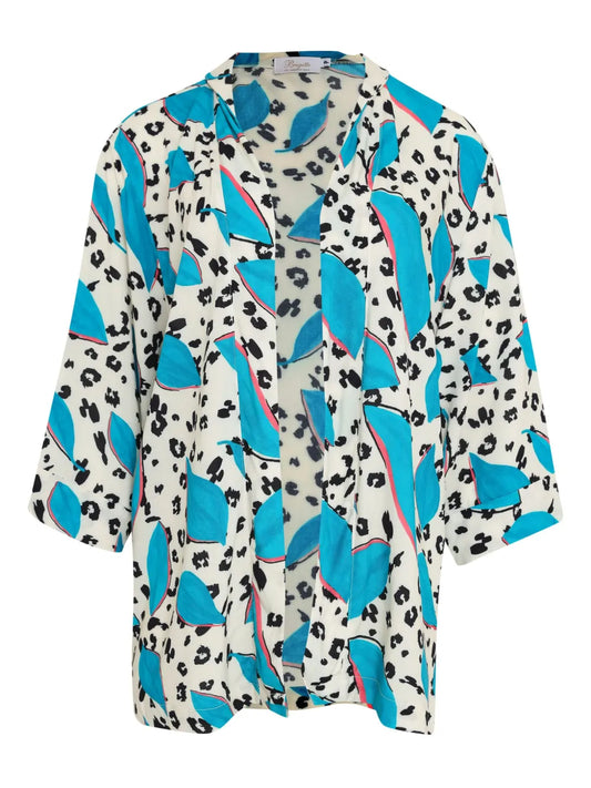 Graphic-Print Kimono