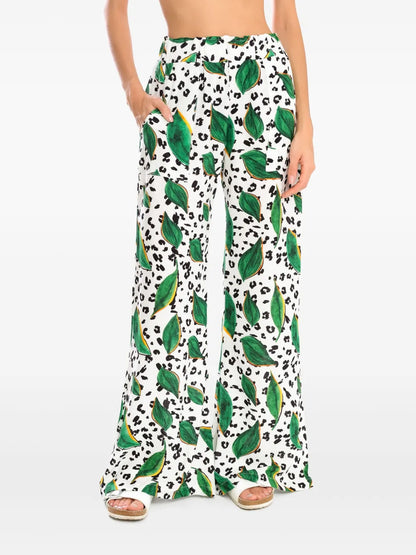 Graphic-Print Trousers