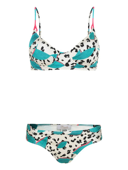 Graphic-Print Bikini Set