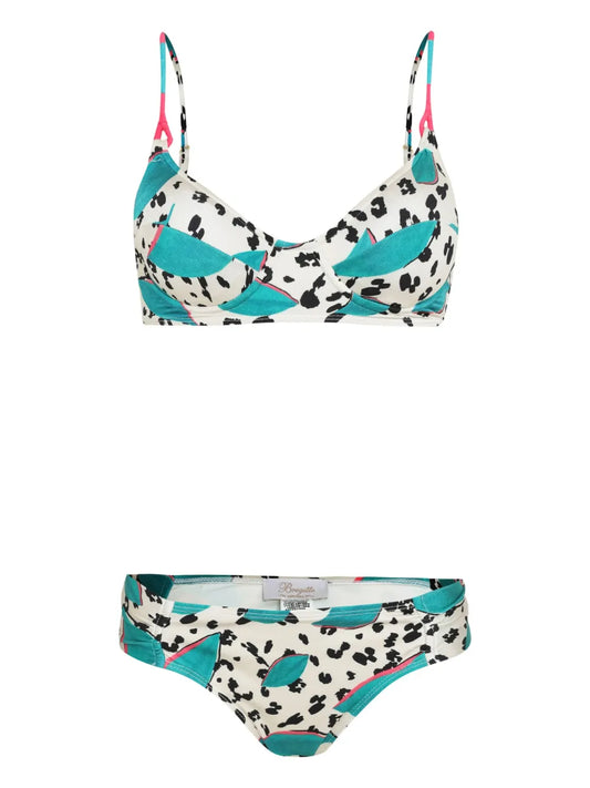 Graphic-Print Bikini Set