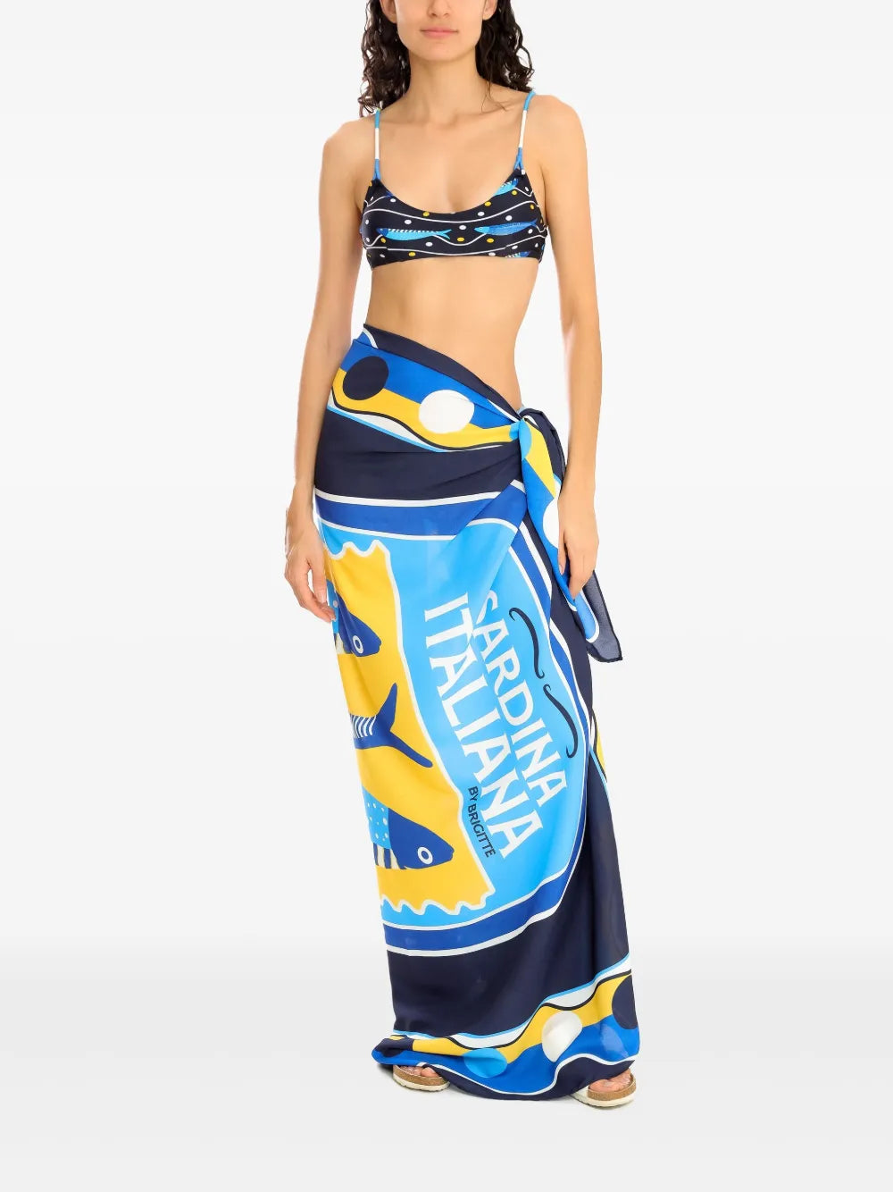 Graphic-Print Beach Cover-Up