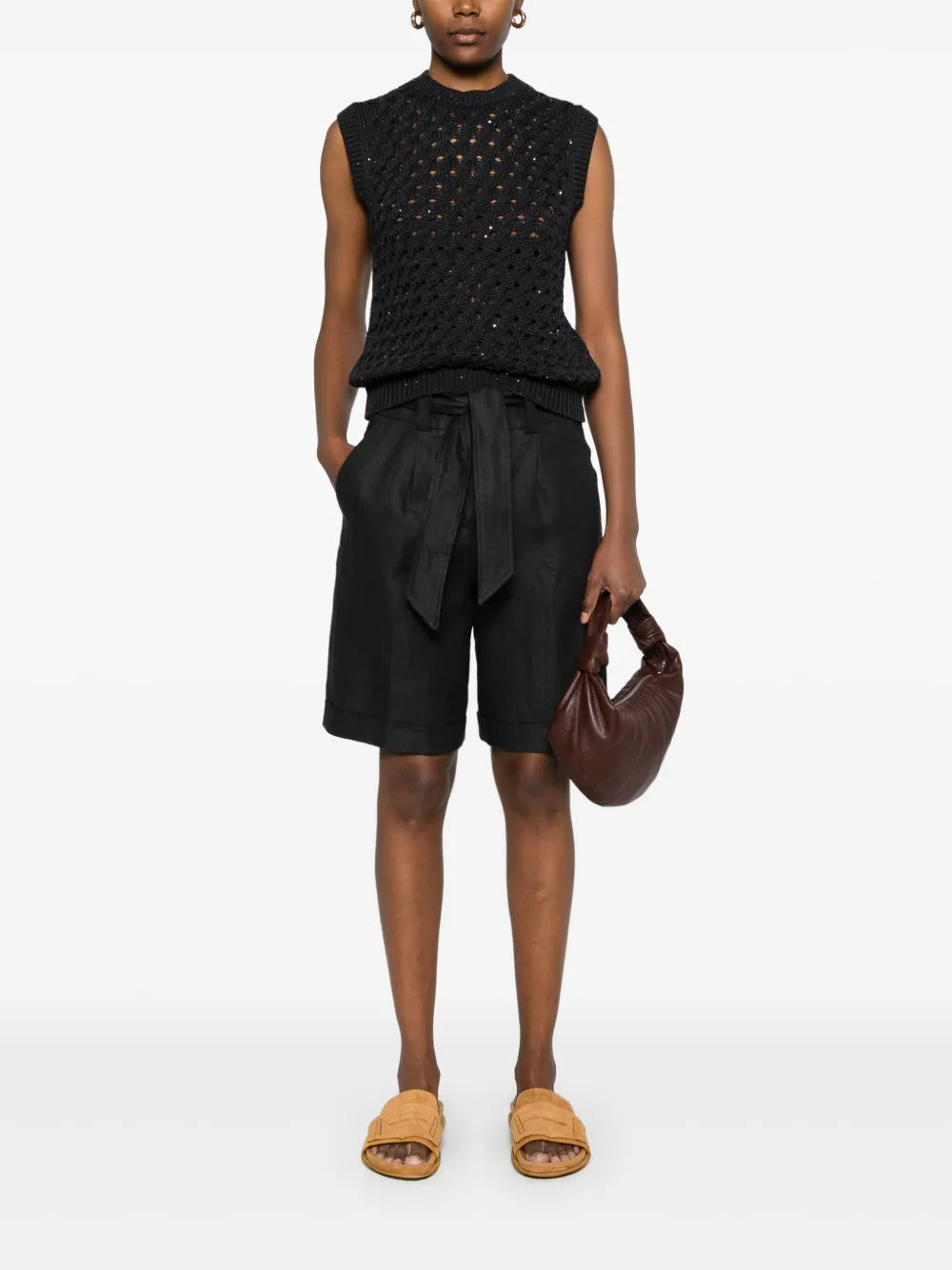 Pleat-Detailed Shorts