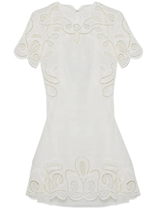 Embroidered Mini Dress