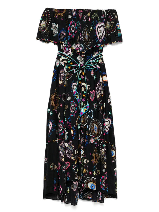 The Nubian Nights Shoulder Frill Dress