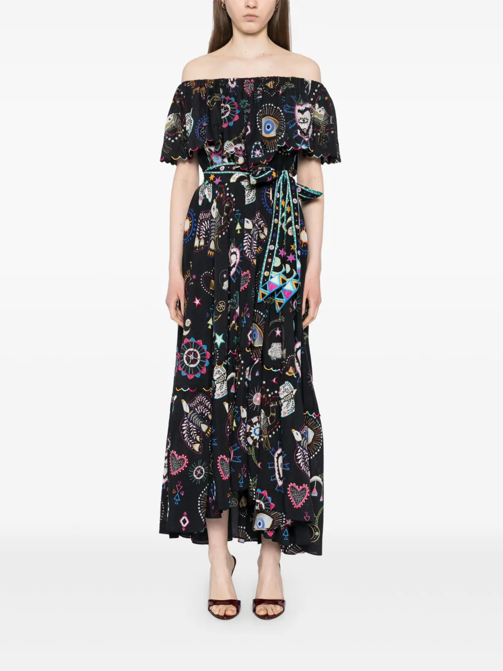 The Nubian Nights Shoulder Frill Dress