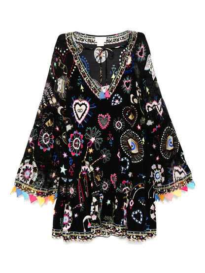 A-Line Gathered Panelled Dress