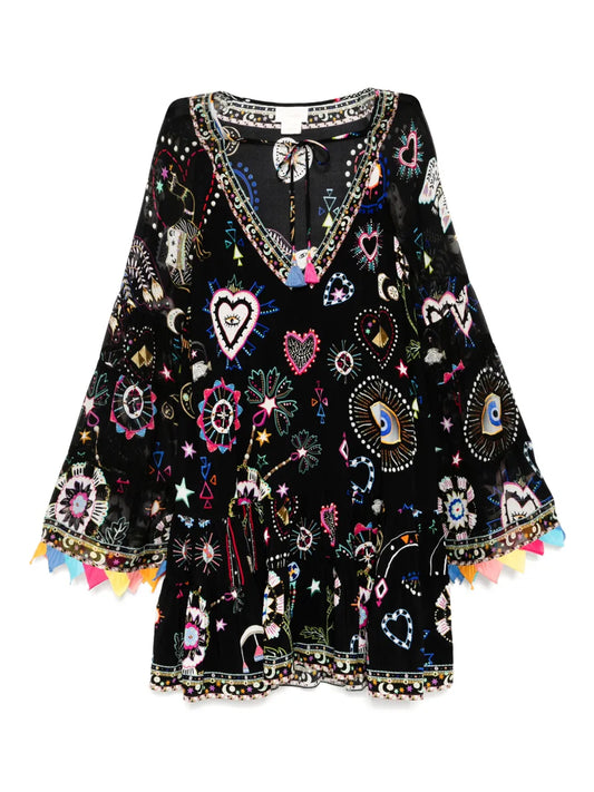 A-Line Gathered Panelled Dress