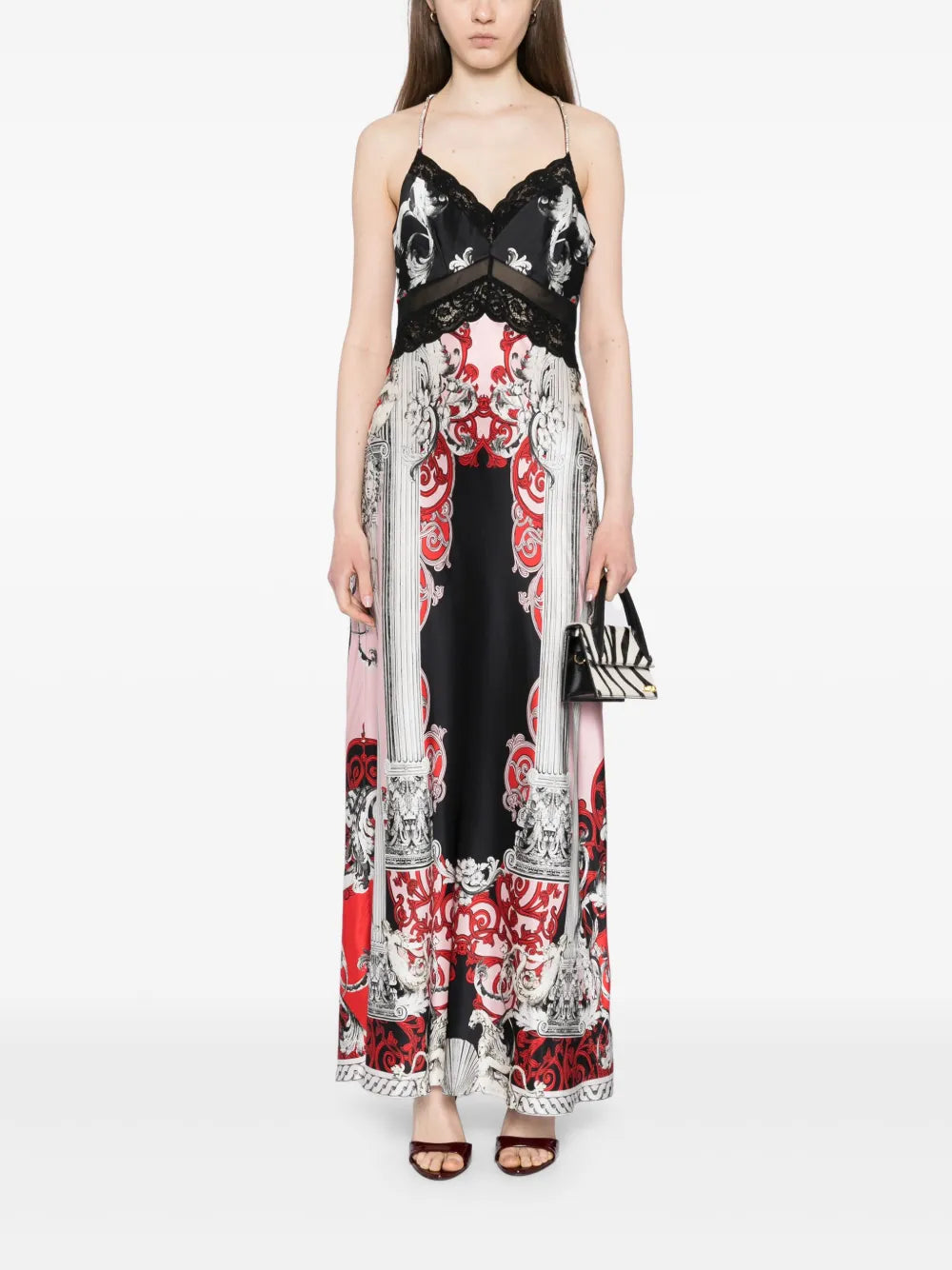Mark Of Medusa Lace Splice Bias Dress
