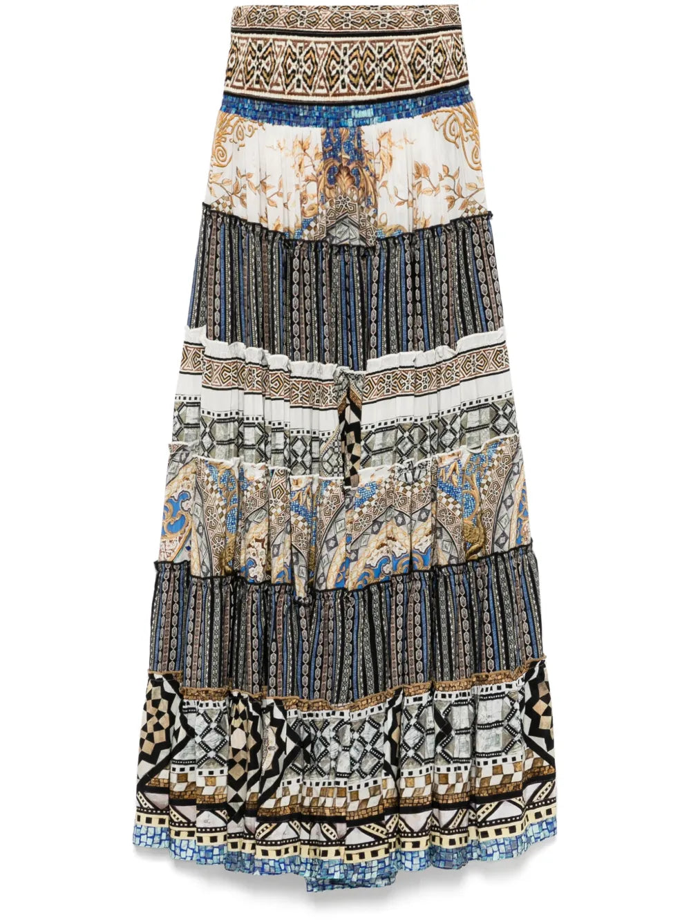 Make Me Your Mosaic Shirred Waist Skirt