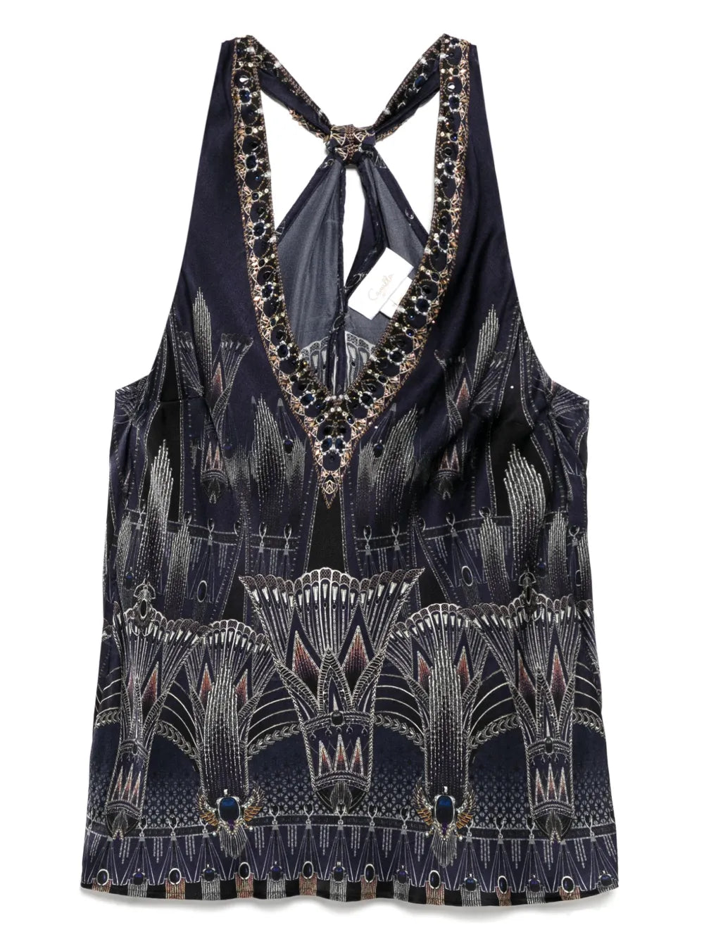 The Egypt Effect V Neck Knot Back Top