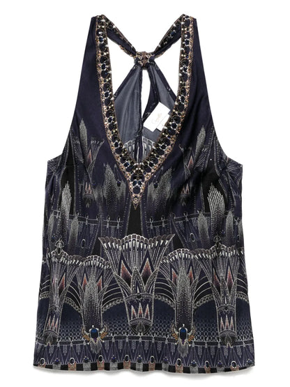 The Egypt Effect V Neck Knot Back Top