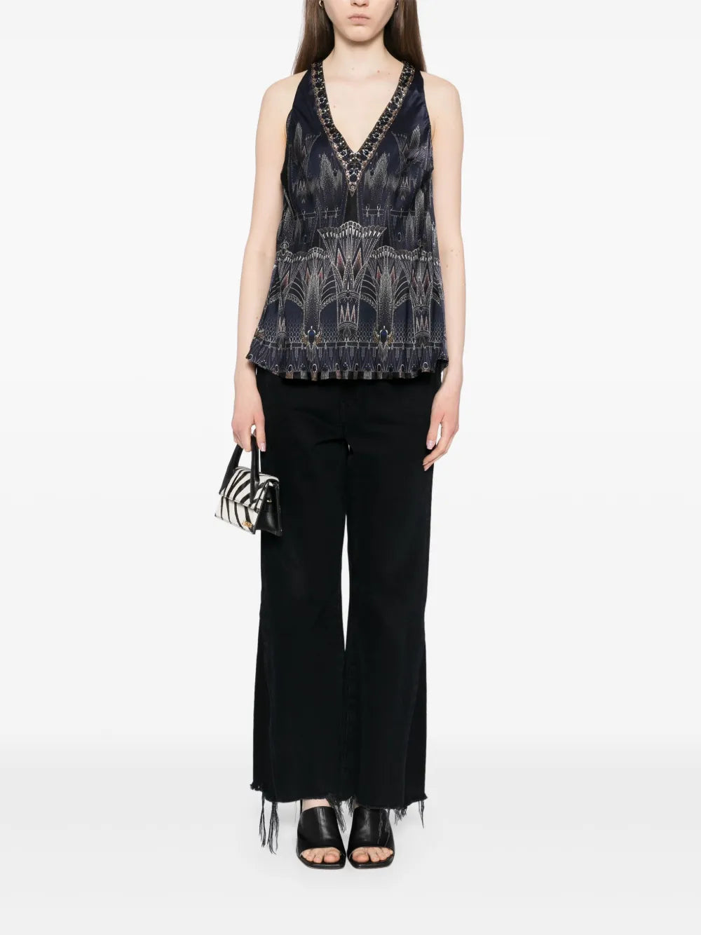 The Egypt Effect V Neck Knot Back Top