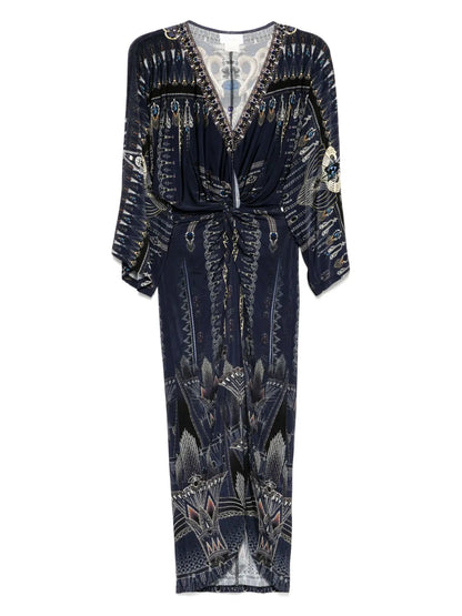 The Egypt Effect Long Split Front Twist Dress