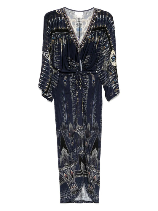 The Egypt Effect Long Split Front Twist Dress