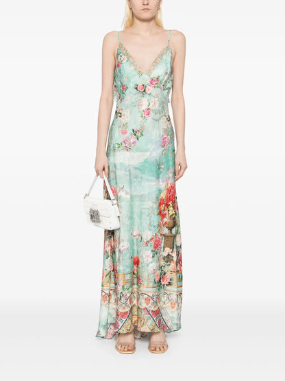 V-Neck Bias Slip Dress