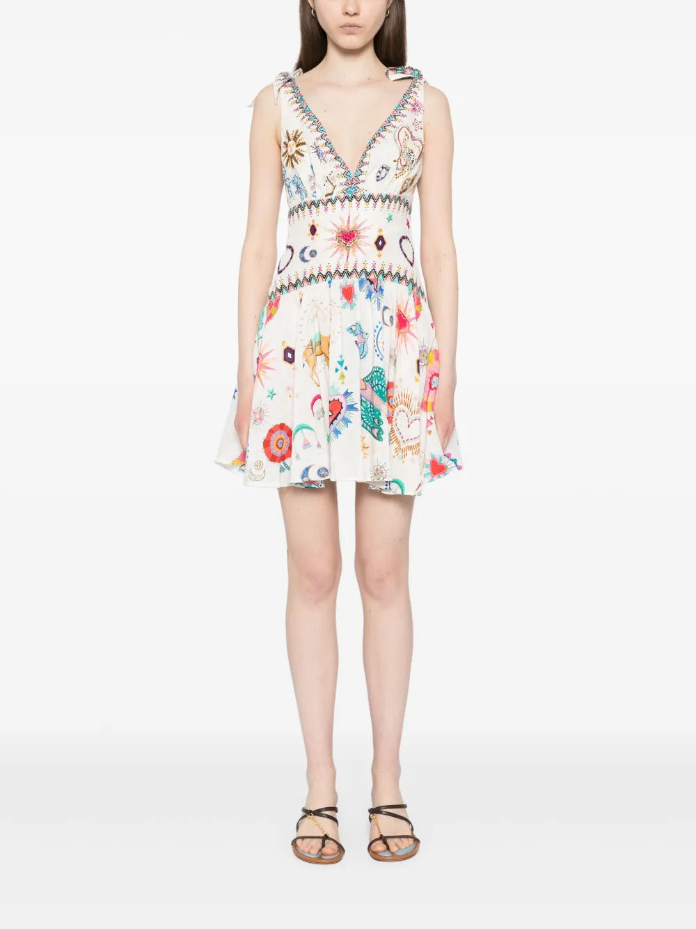 Tie Shoulder Short Dress