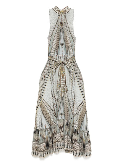 Sahara Starlet Necktie Elasticated Waist Dress
